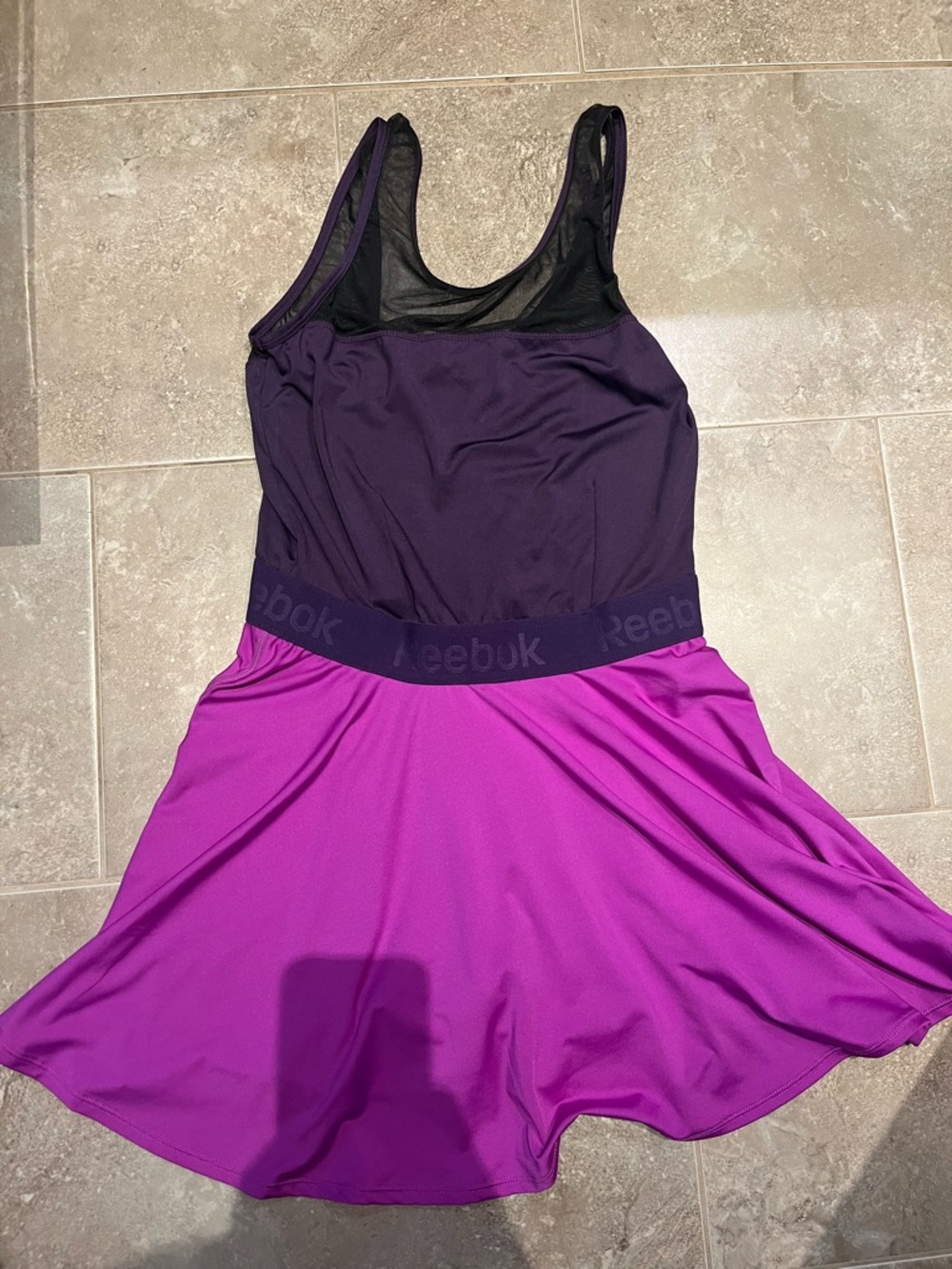 Reebok Purple Athletic Skater Dress with Mesh Accents